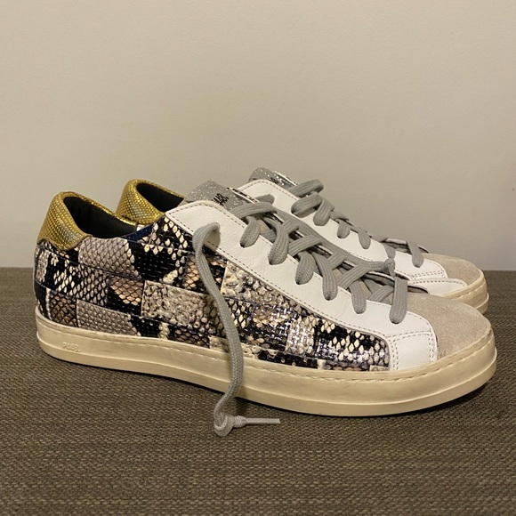 P448 Women's John Snakeskin Sneakers - Picture 1 of 14